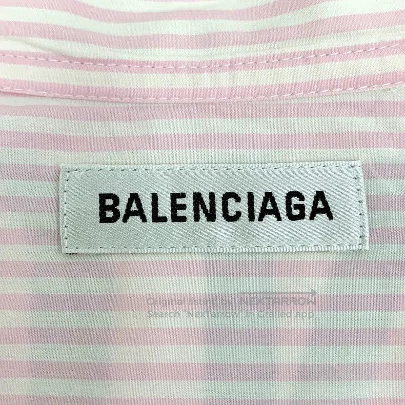Balenciaga Balenciaga Pink Striped Back Lettering Printed Tie Bow Cot Size XXS / US 00 / IT 34 - 5 Thumbnail