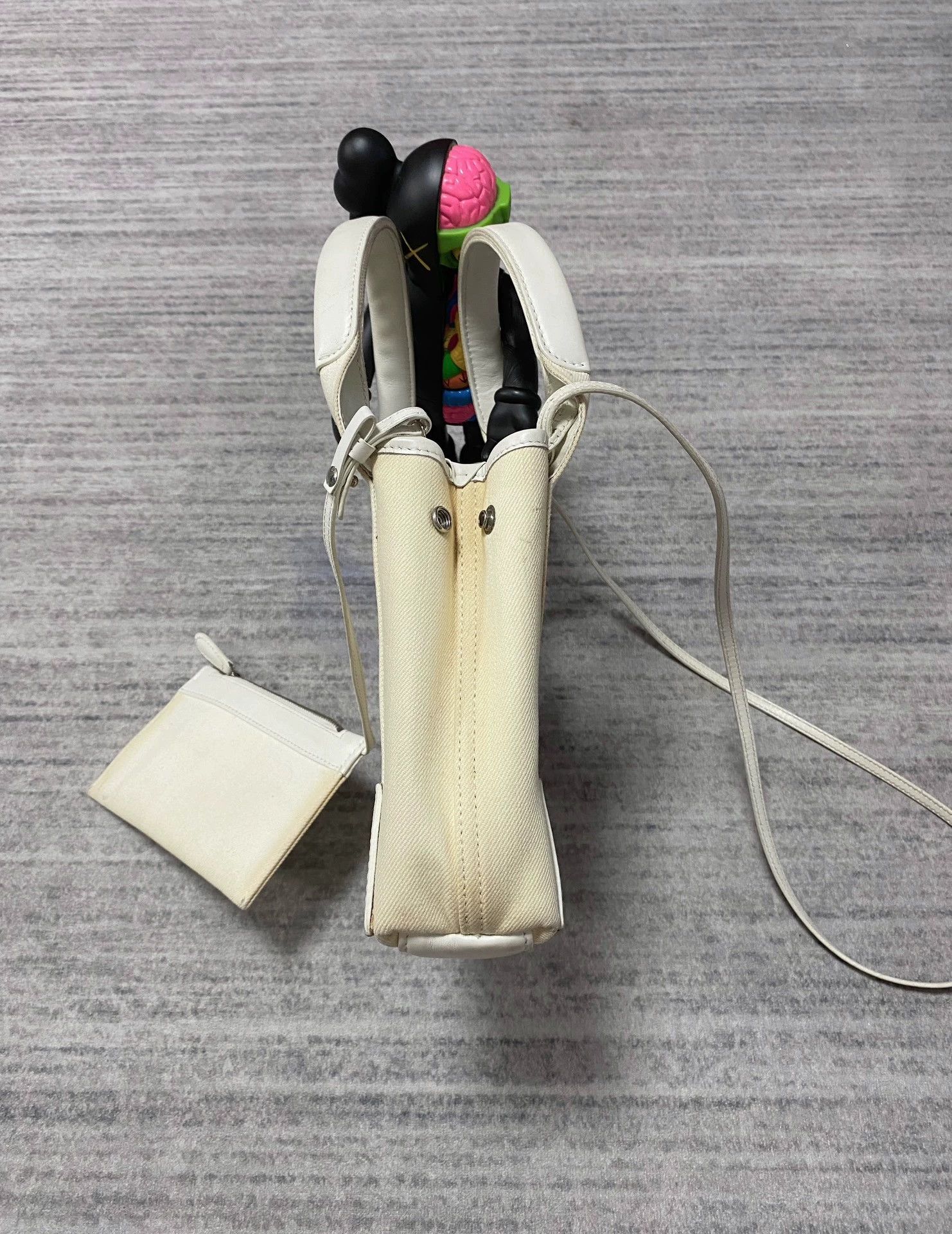 Balenciaga Balenciaga White Canvas Tote with Pouch XS Size ONE SIZE - 4 Thumbnail