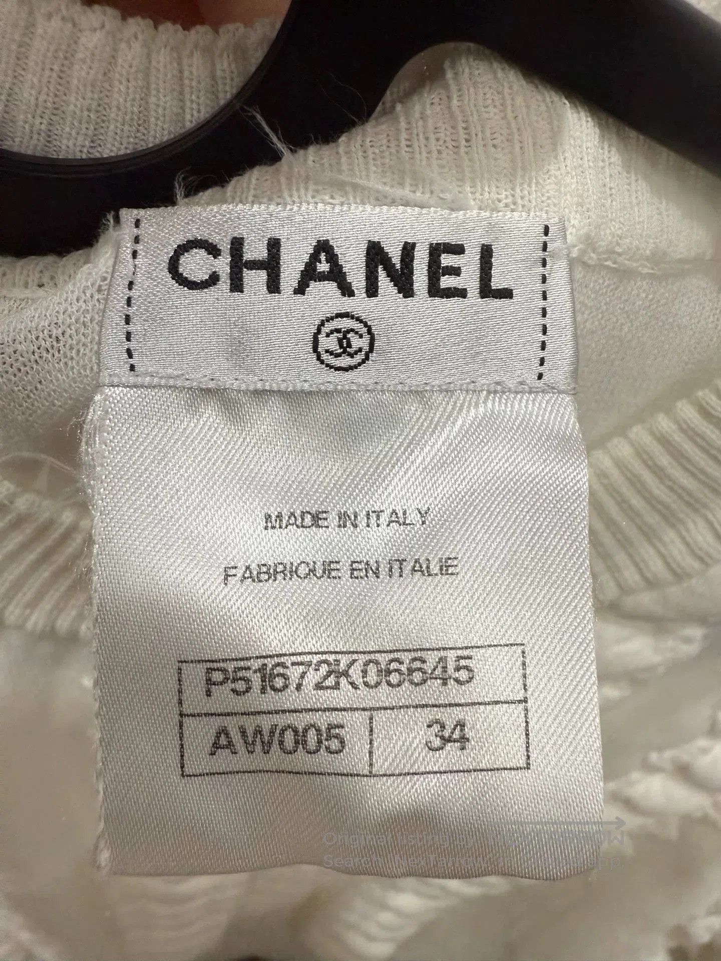Chanel Chanel White Embossed Knit Top. Size XXS / US 00 / IT 34 - 3 Thumbnail