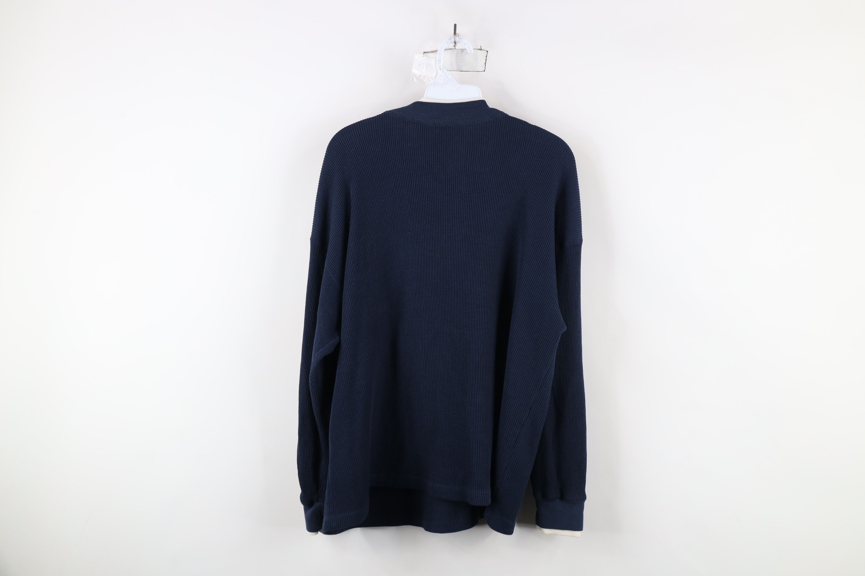 Vintage Vintage 90s Streetwear Thermal Waffle Knit Henley T-Shirt Size L / US 10 / IT 46 - 8 Thumbnail