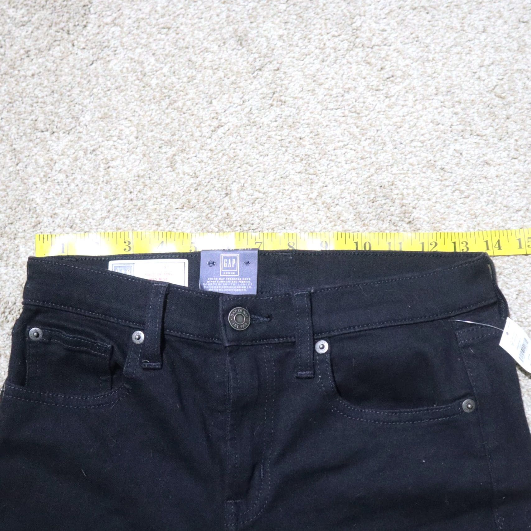 Gap Gap Jeans Women Adult 27 Black Mid Rise Skinny Denim 5-Pocket Womens Size 27" / US 4 / IT 40 - 4 Thumbnail