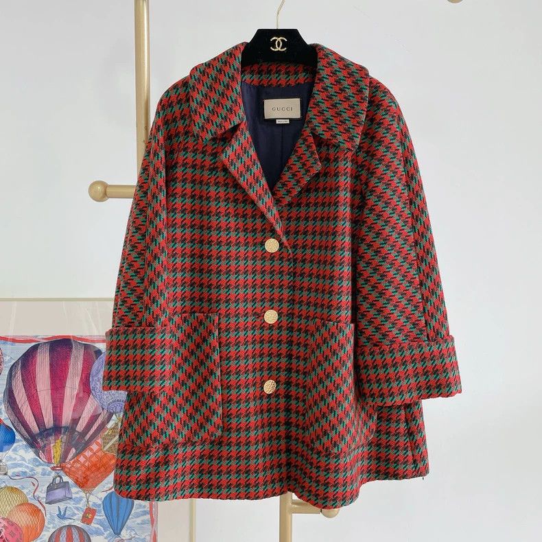 Gucci Gucci Thousand-bird checkered tweed jacket 2504-Nextarrow Size XS / US 0-2 / IT 36-38 - 1 Thumbnail