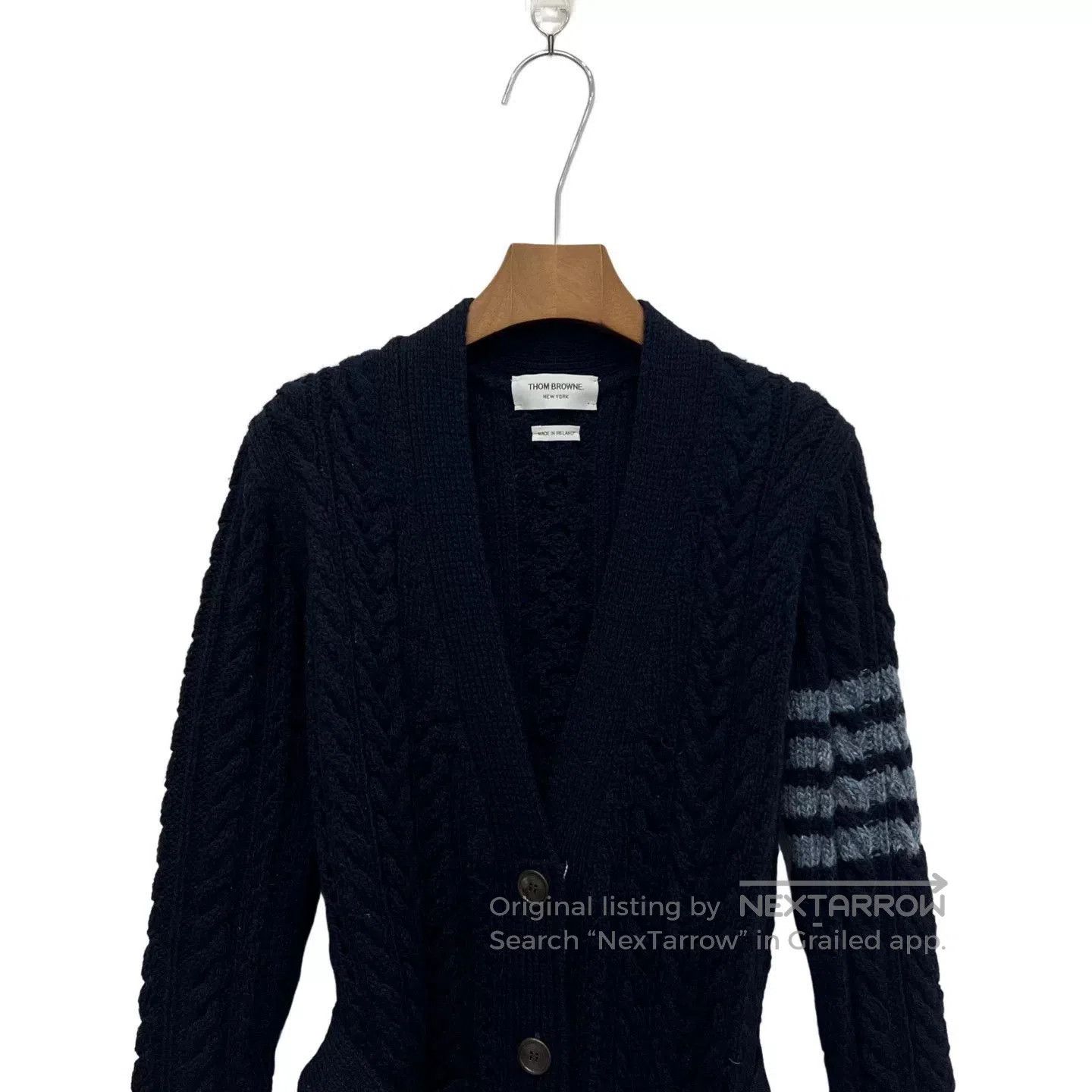 Thom Browne Thom Browne TB Cable Knit Striped Cardigan. Size XS / US 0-2 / IT 36-38 - 3 Thumbnail