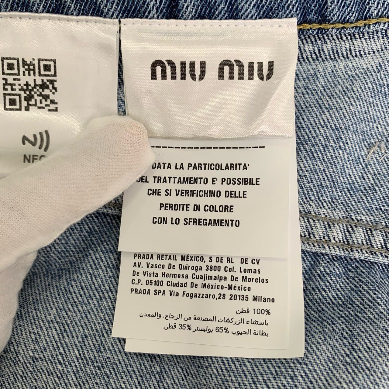 Miu Miu Miu Miu Crystal Embellished Distressed Denim Shorts With Fra Size 26" / US 2 / IT 38 - 6 Thumbnail