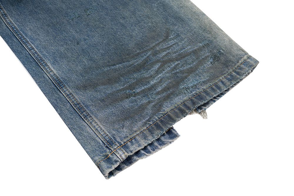 Japanese Brand × Vintage Frayed Damaged Hole Baggy Wide Leg Size US 30 / EU 46 - 8 Thumbnail
