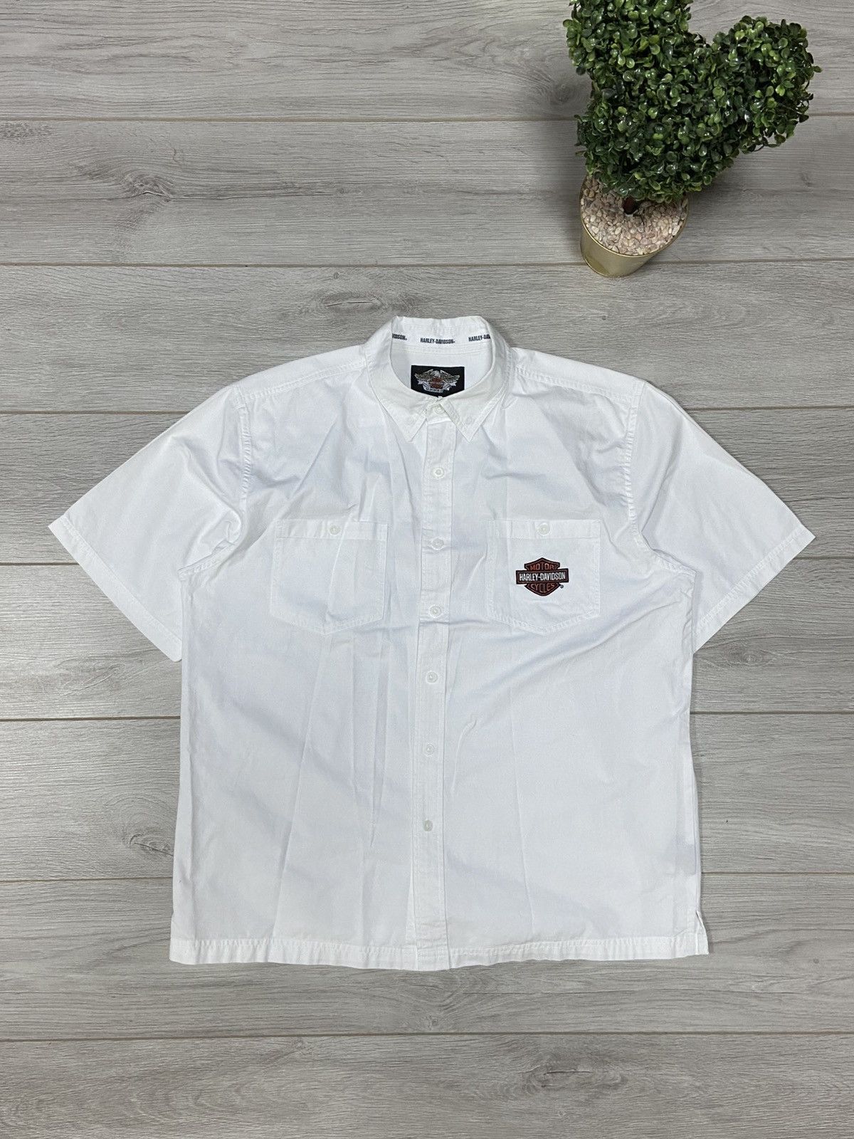 Harley Davidson Harley Davidson eagle 🦅 vintage big logo shirt buttons Size US XL / EU 56 / 4 - 2 Thumbnail