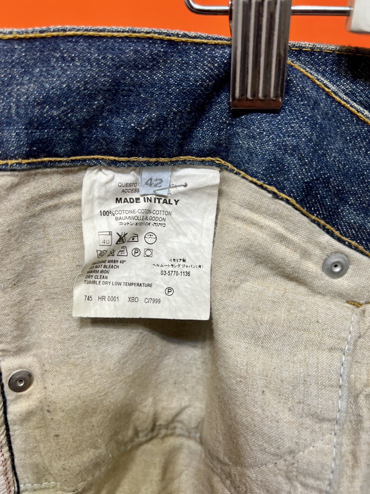 Helmut Lang HELMUT LANG ARCHIVE dirty oiled jeans, size 42 Size US 42 / EU 58 - 12 Thumbnail