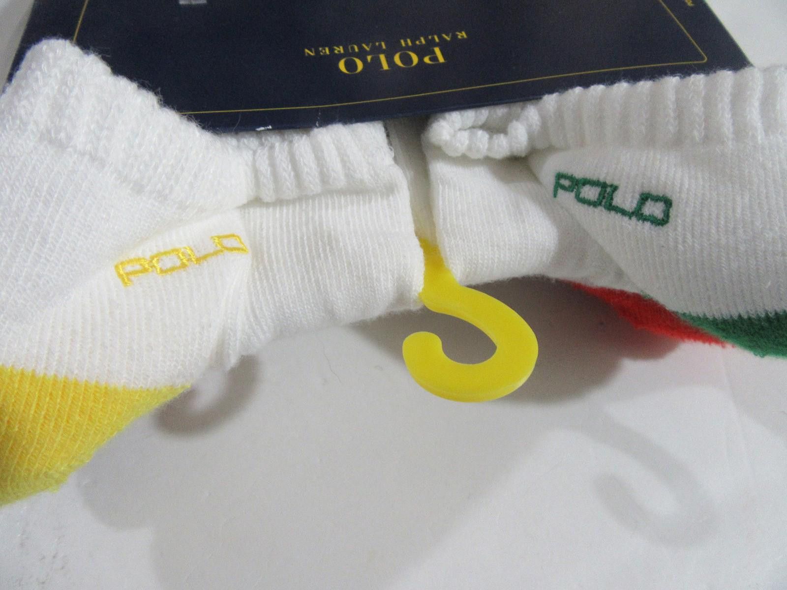 Polo Ralph Lauren Polo Ralph Lauren Mens Low Cut Socks White Multicolor 6 pack Size ONE SIZE - 3 Thumbnail