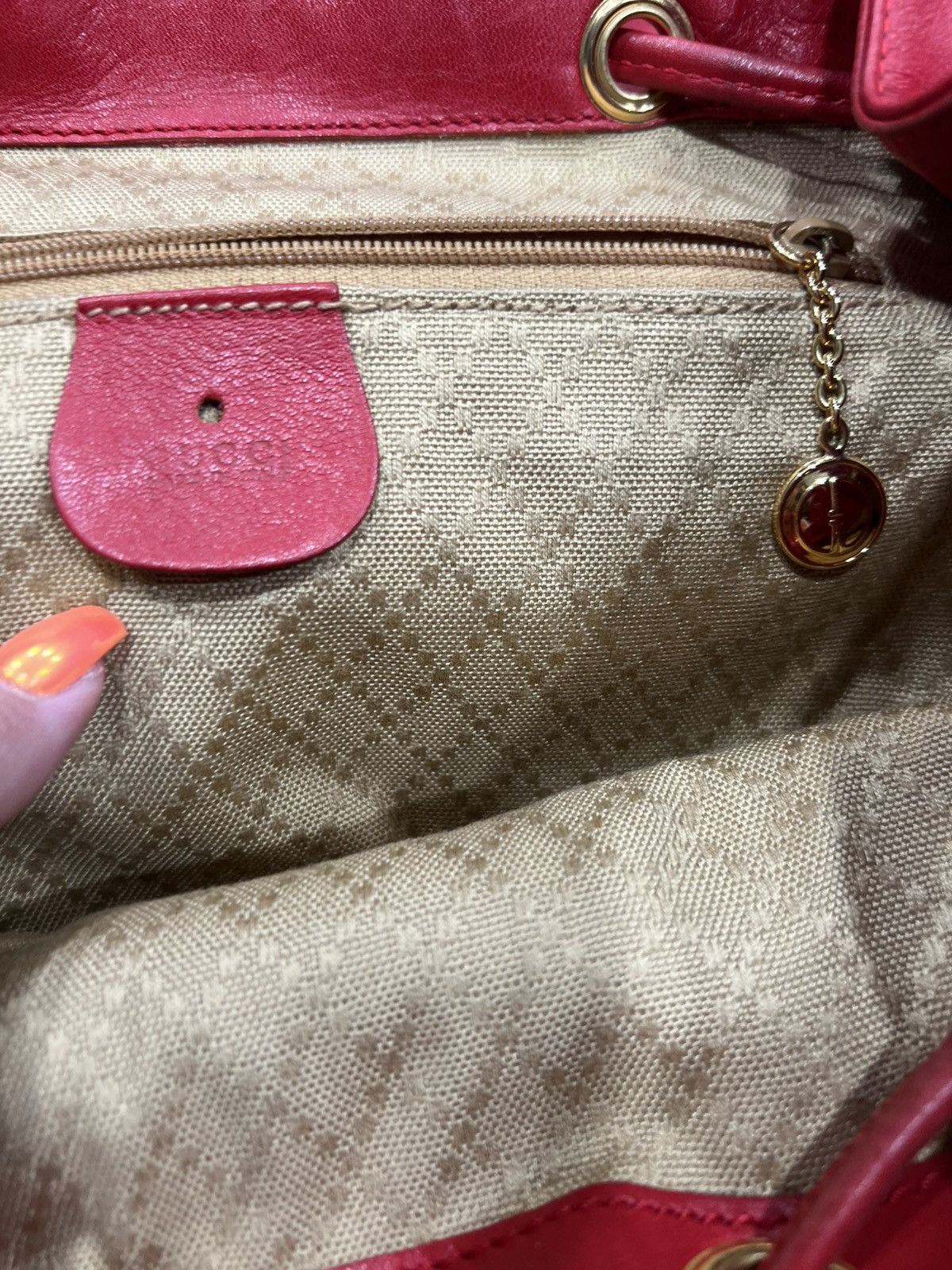 Gucci Vintage Gucci Red Bamboo Backpack – Y2K Tom Ford Era Size ONE SIZE - 6 Thumbnail