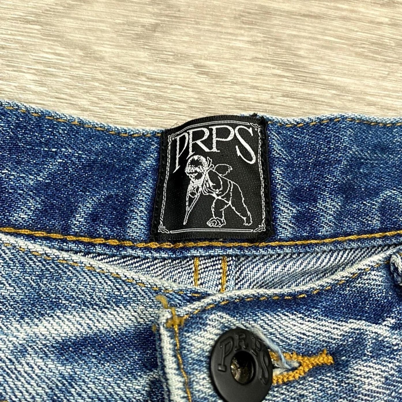 Prps PRPS Jeans Men's 32x34 Le Sabre Slim Tapered Fit Distressed Blue Size US 32 / EU 48 - 5 Thumbnail