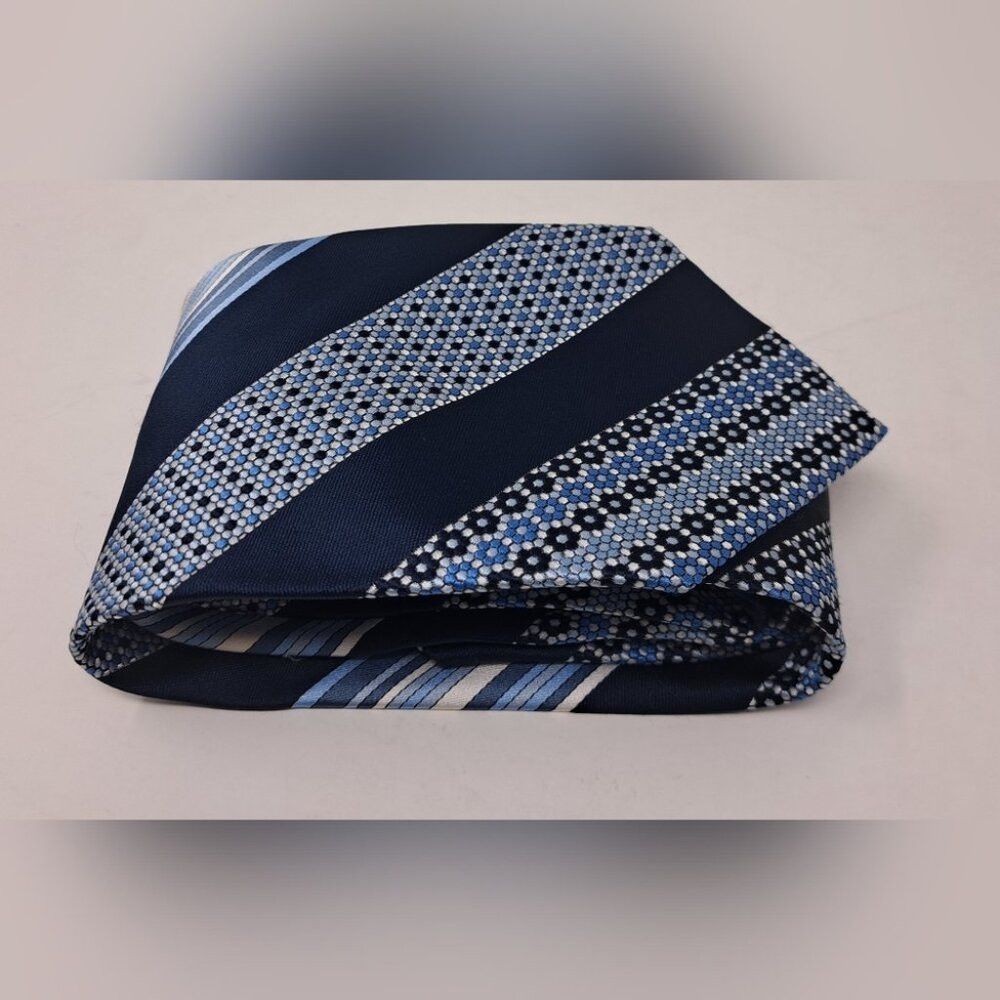 Christian Dior Monsieur Christian Dior Vintage Neck Tie Repp Striped Floral Shades Size ONE SIZE - 6 Thumbnail