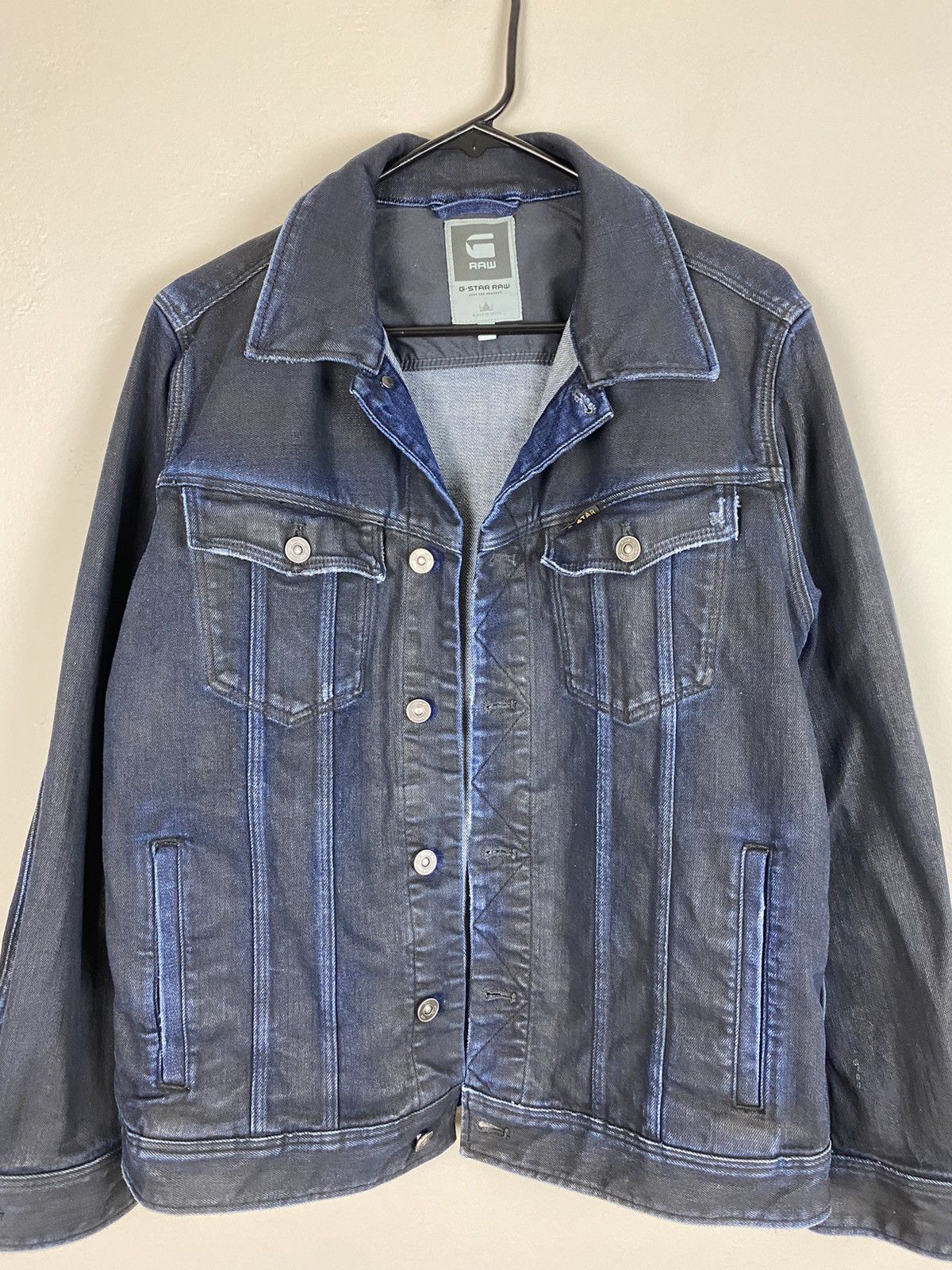 G-Star G Star Raw Waxed Denim Jacket Size US XL / EU 56 / 4 - 3 Thumbnail