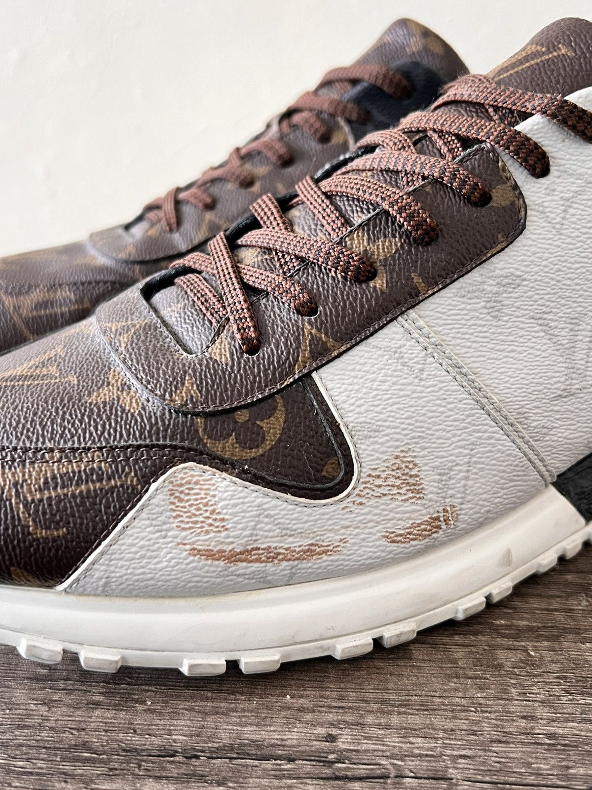 Louis Vuitton LOUIS VUITTON RUN AWAY TRIPLE MONOGRAM SNEAKERS Size US 12 / EU 45 - 4 Thumbnail