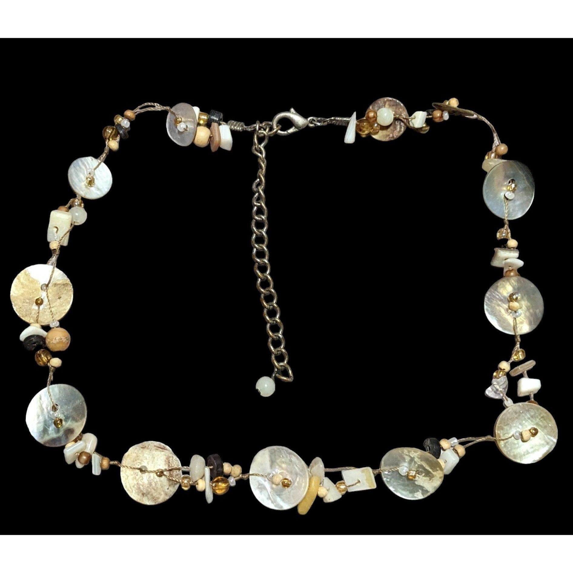 Other Retro Shell Stone And Glass Beaded Necklace Size ONE SIZE - 1 Thumbnail