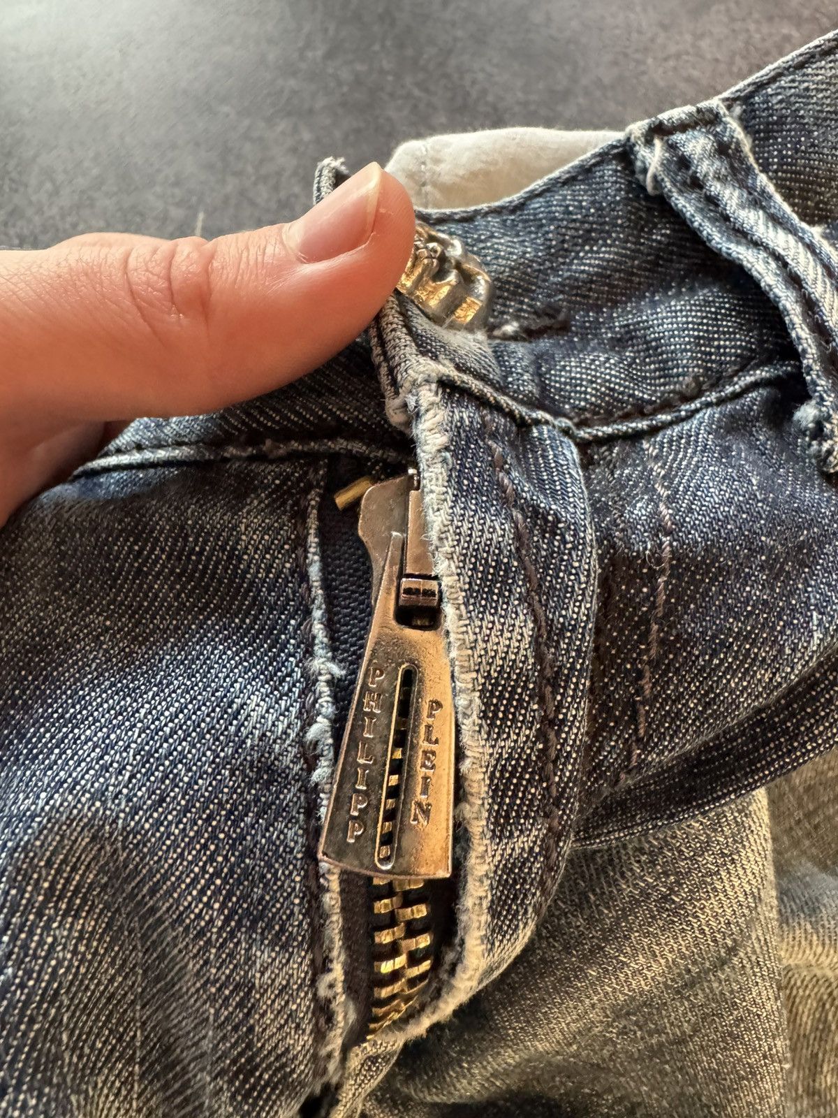 Vintage Philipp Plein Embroidered Pocket Flared Jeans