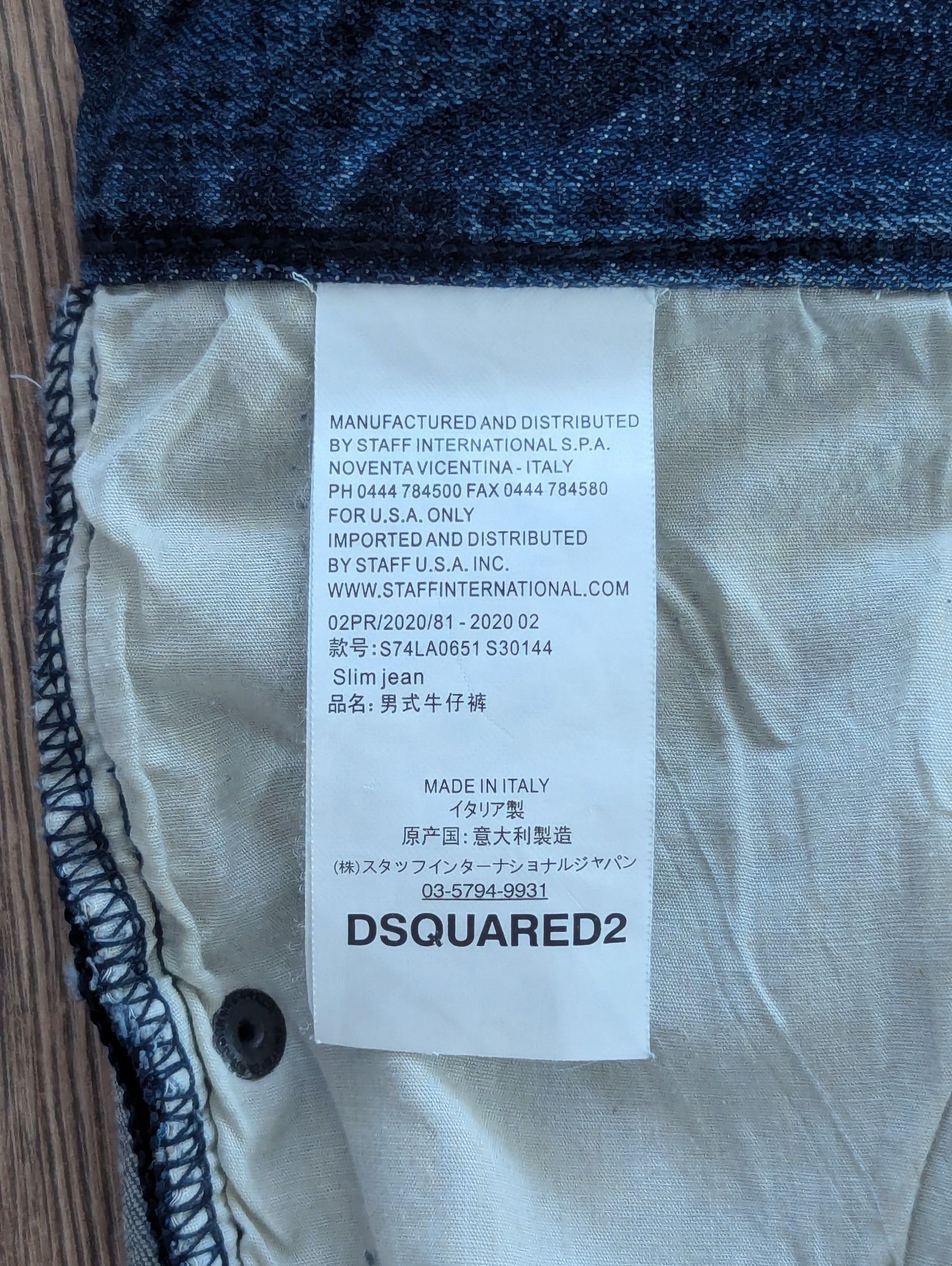 Dsquared2 DSQUARED2 Slim Jean Made In Italy Denim Pants Luxury Brand Size US 34 / EU 50 - 16 Thumbnail