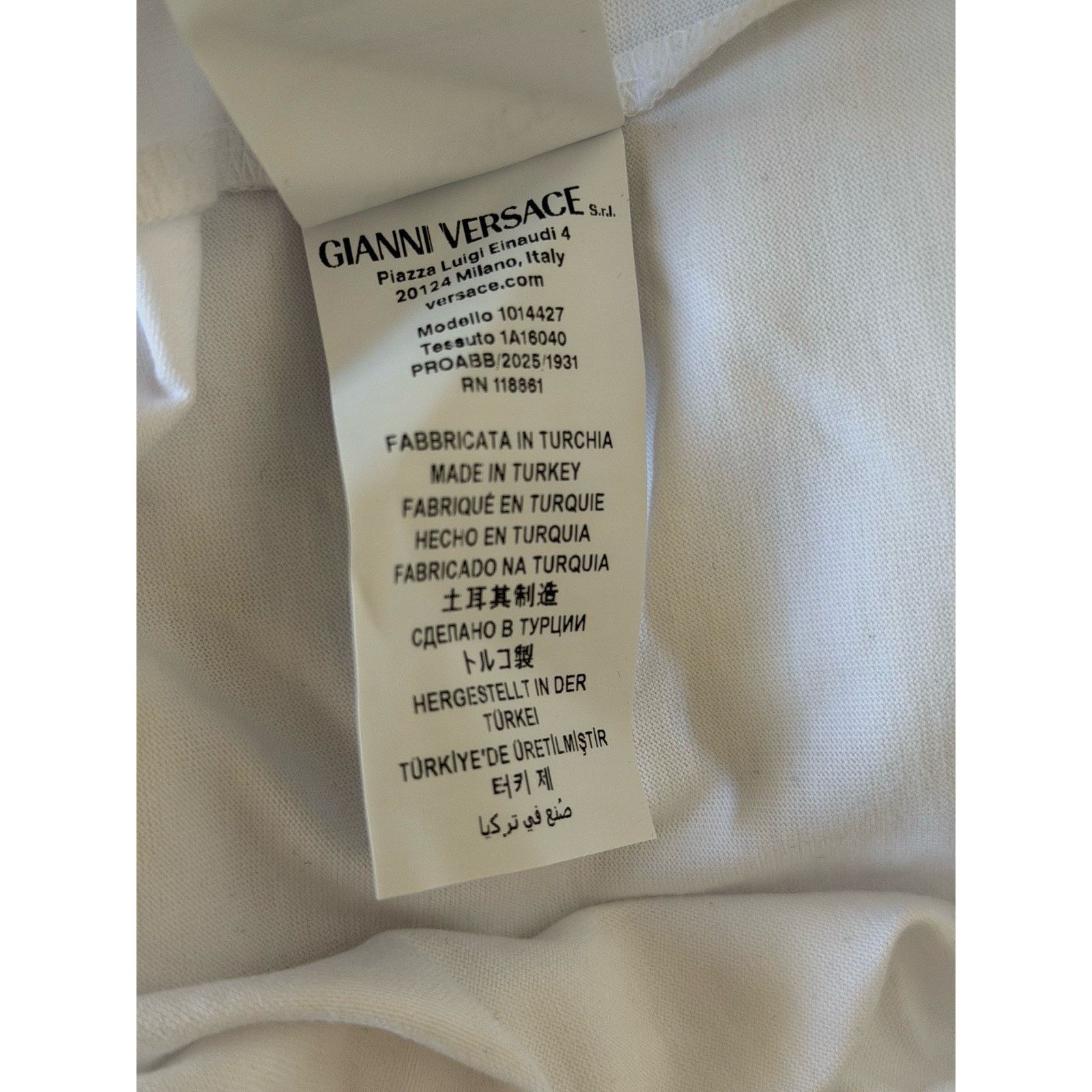 Versace Versace Print Cotton Jersey T-Shirt White/Black M 1014427 Size US M / EU 48-50 / 2 - 10 Thumbnail