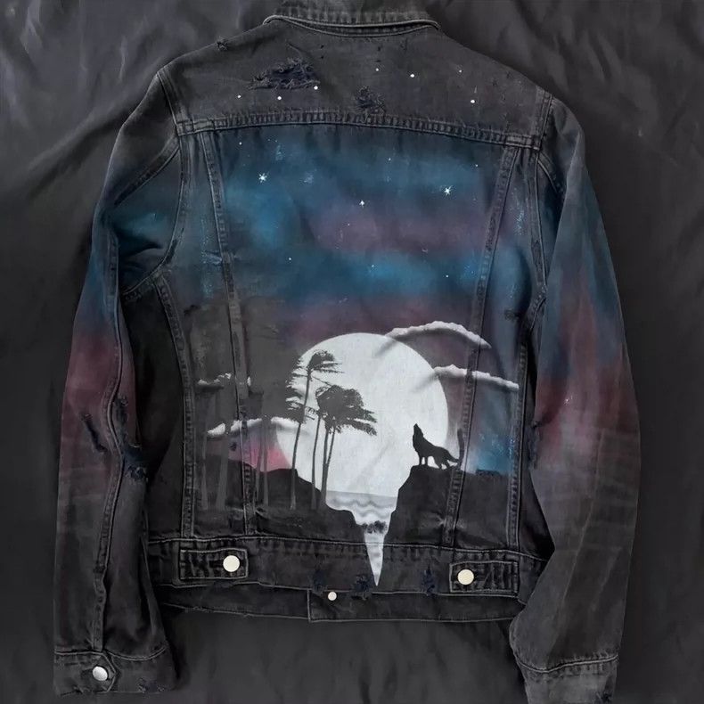Amiri Amiri 18AW Airbrush Trucker Size US M / EU 48-50 / 2 - 2 Thumbnail