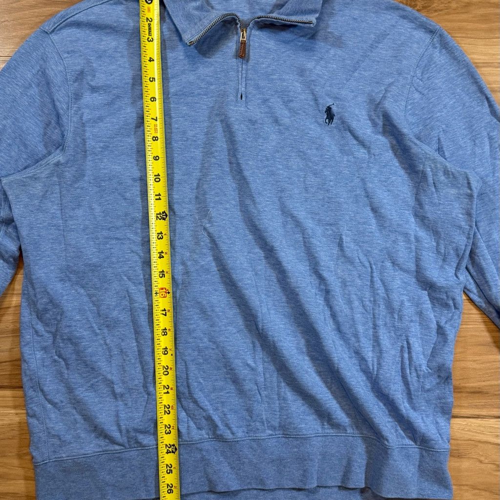 Polo Ralph Lauren Polo Ralph Lauren Men’s XL Blue Quarter Zip Pullover Size US XL / EU 56 / 4 - 5 Thumbnail