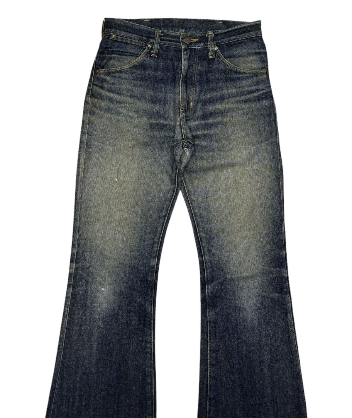 If Six Was Nine FLARED🔥WRANGLER FLARE DISTRESSED DENIM BOOTCUT JEANS Size US 28 / EU 44 - 7 Thumbnail