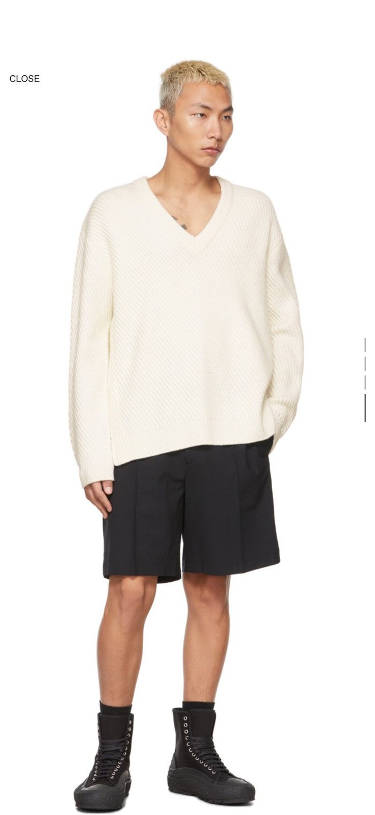 Solid Homme Solid Homme SS22 Navy Wide Leg Tailored Shorts Size 44 / 28 Size US 28 / EU 44 - 1 Thumbnail