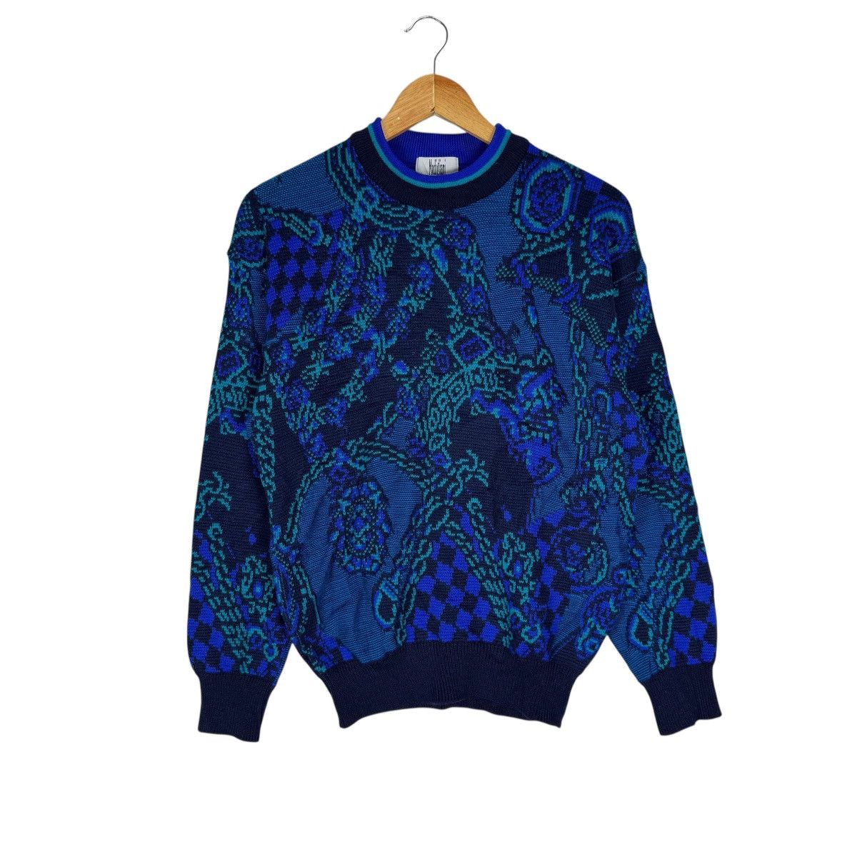 Aran Isles Knitwear ☀️MODIGLIANI ITALY KNITWEAR PAISLEY SWEATER LIKE COOGI Size US M / EU 48-50 / 2 - 2 Thumbnail
