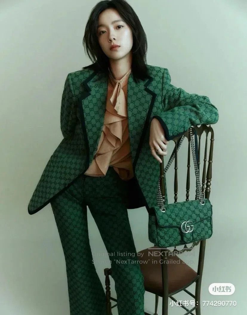 Gucci Gucci Green Full Logo Blazer. Size US S / EU 44-46 / 1 - 9 Thumbnail