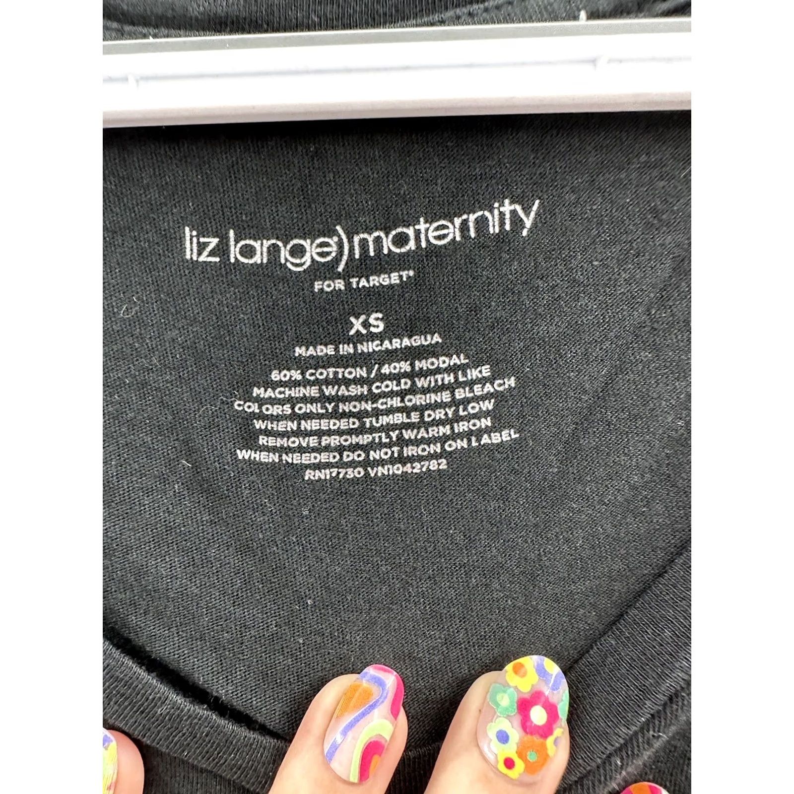 Vintage Womens Liz Lange Maternity Shirt Black Long Sleeve Size XS Size XS / US 0-2 / IT 36-38 - 6 Thumbnail