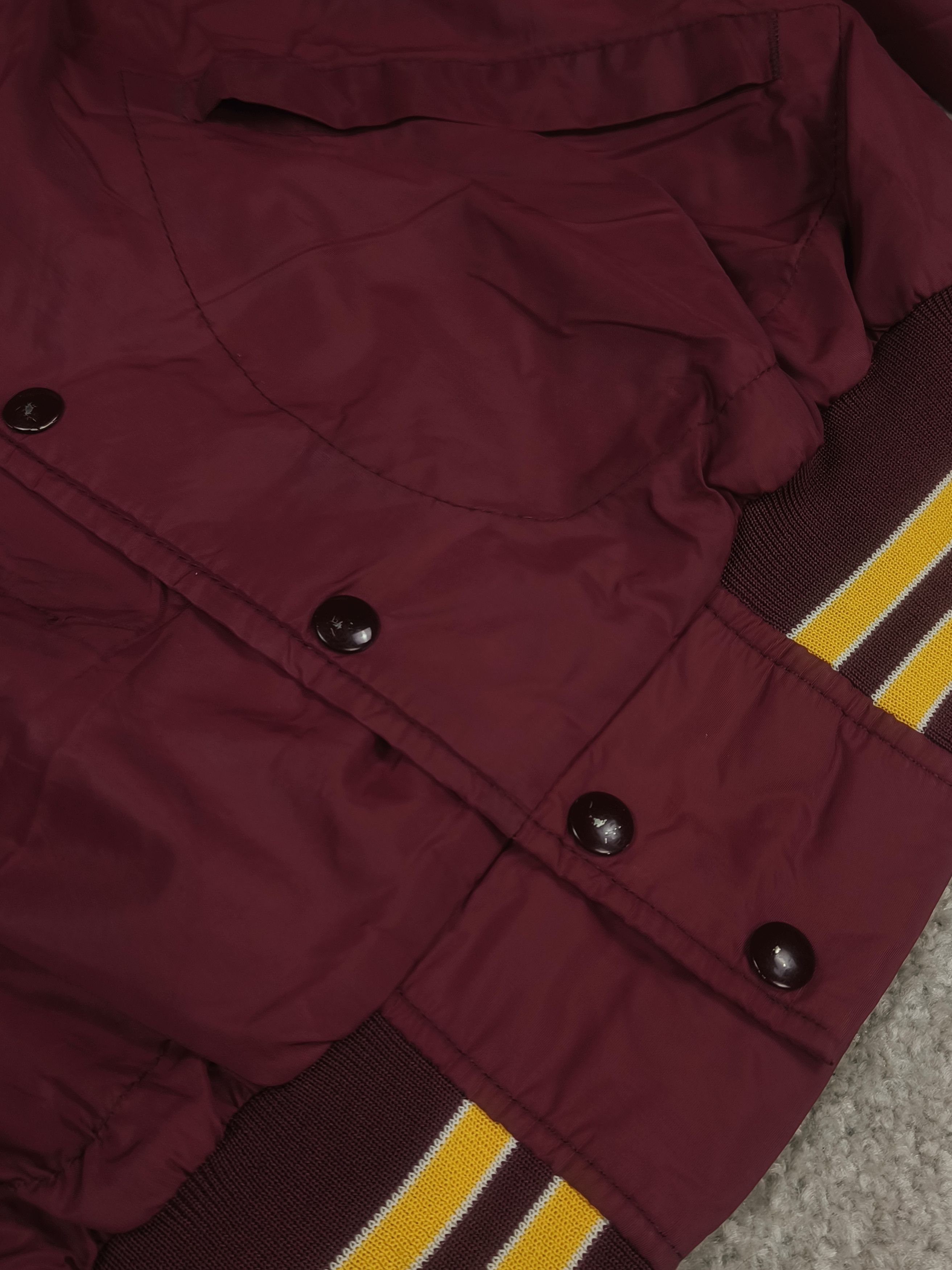 Vintage Pla-Jac Dunbrooke Vtg Varsity Burgundy Gold 80s 90s Jacket Size US L / EU 52-54 / 3 - 4 Thumbnail