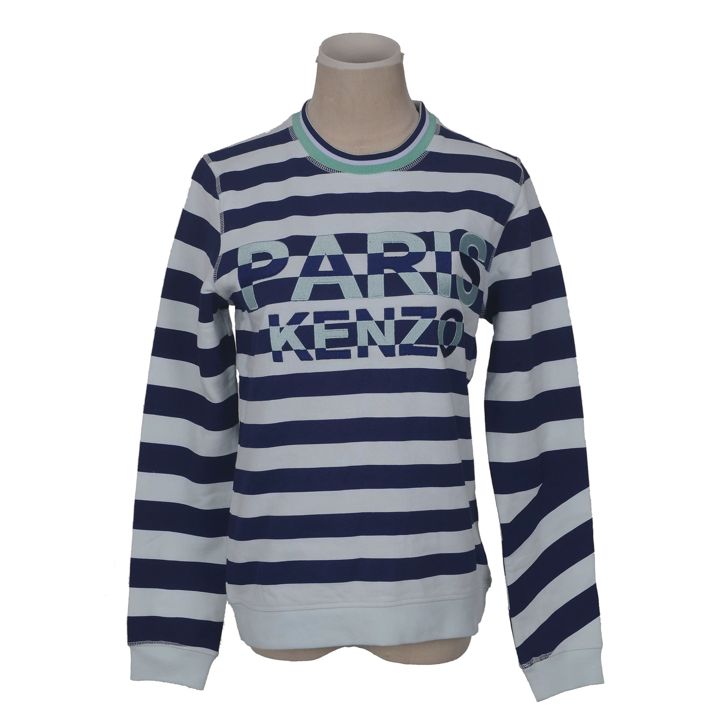 Kenzo Kenzo Striped Cotton Hoodie S Men Size US S / EU 44-46 / 1 - 1 Thumbnail
