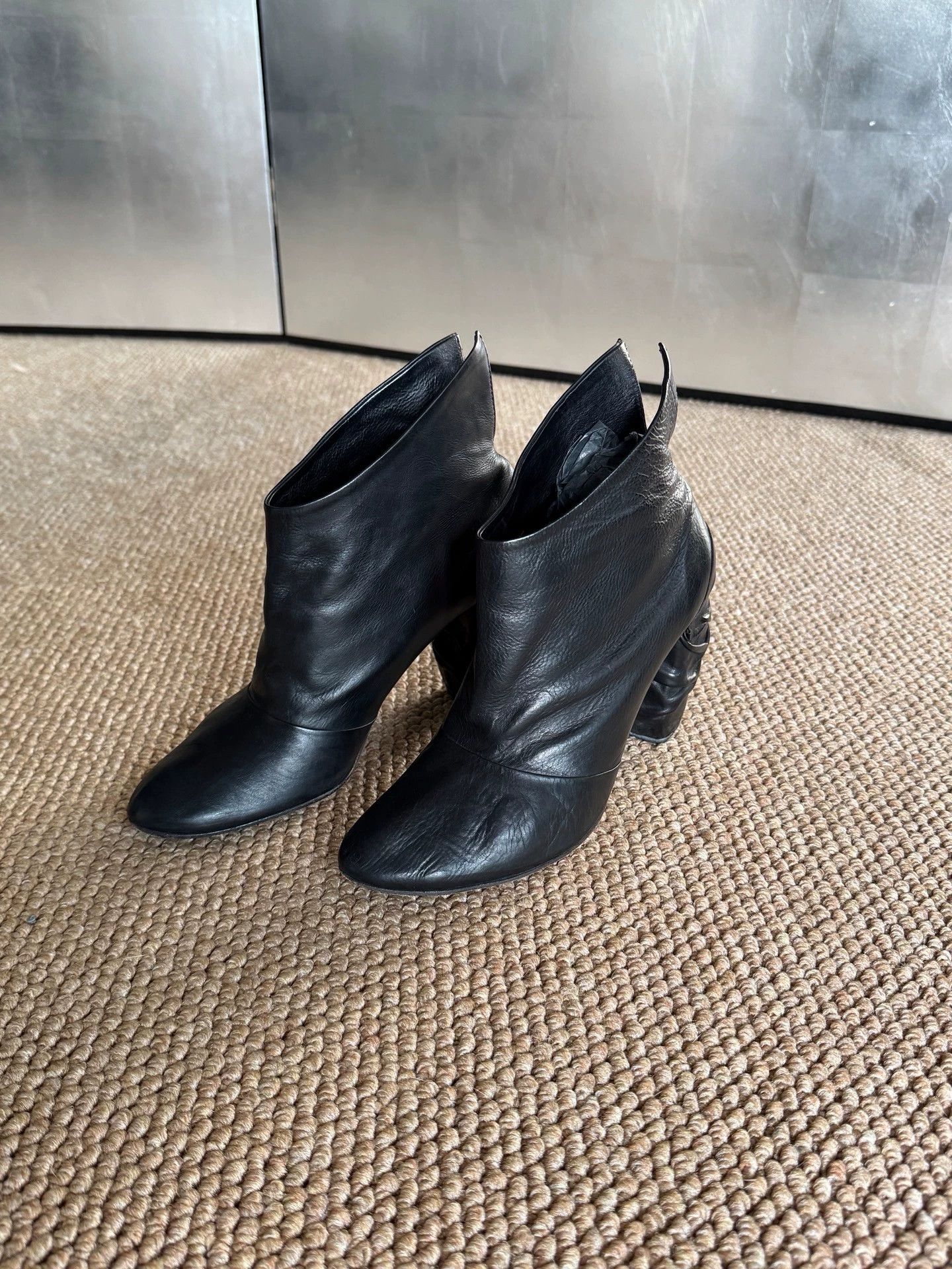 Other Vintage Italian Leather 8cm Heel High Heels Size US 8 / IT 38 - 6 Thumbnail