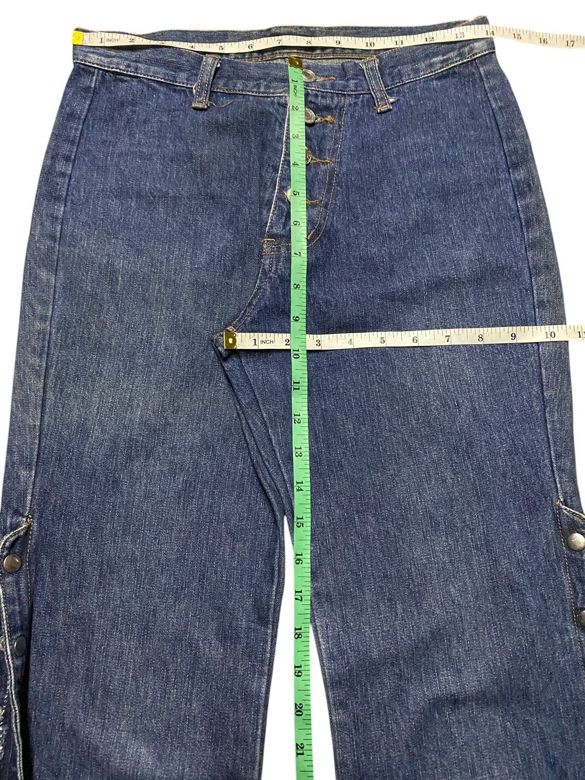 Japanese Brand Y2K Japanese Brand Back&Forth Botton Leg Super Flare Jeans Size US 28 / EU 44 - 14 Thumbnail