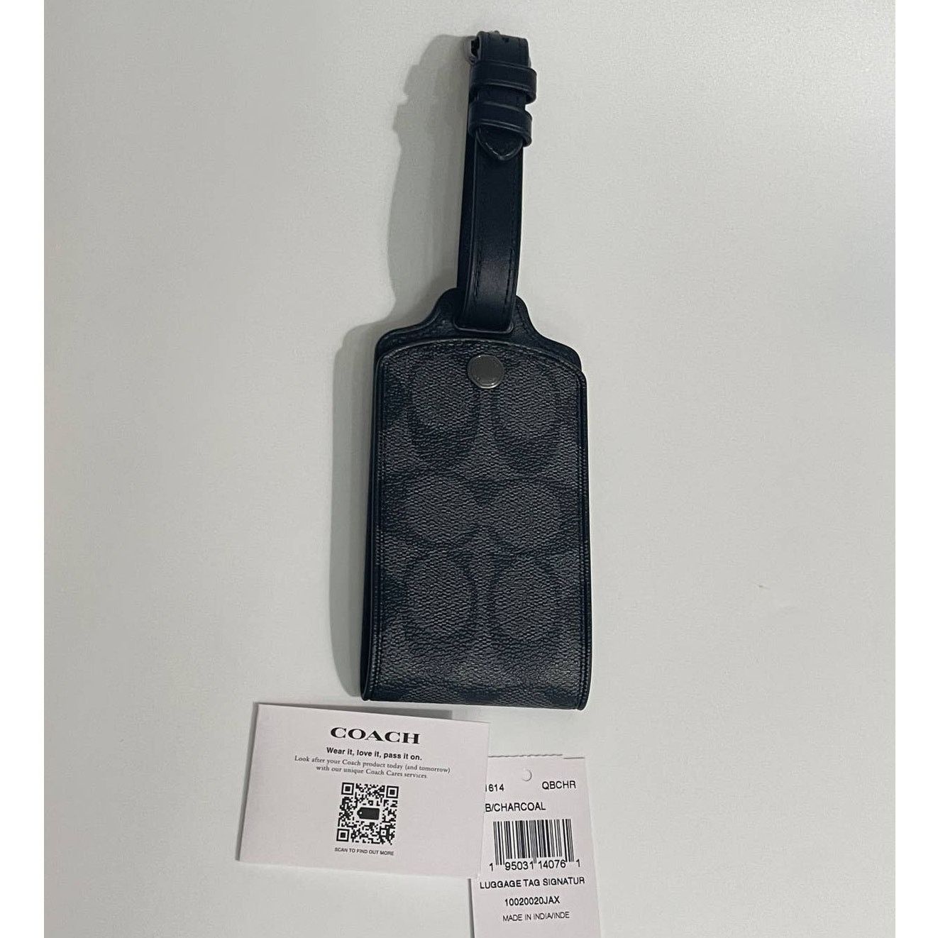 Coach Coach Luggage Tag In Signature Canvas black signature New Size ONE SIZE - 2 Thumbnail