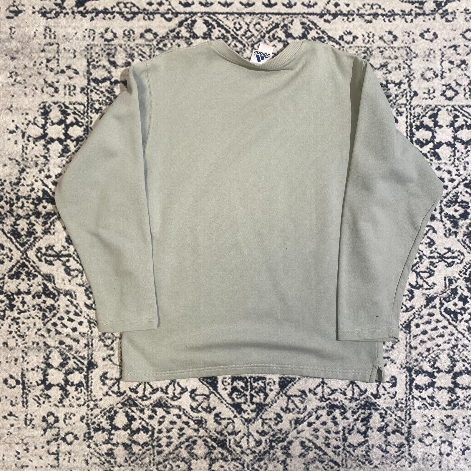 Adidas × Vintage Vintage Adidas Unisex Mint Green Cotton Crewneck Size L Size US L / EU 52-54 / 3 - 9 Thumbnail