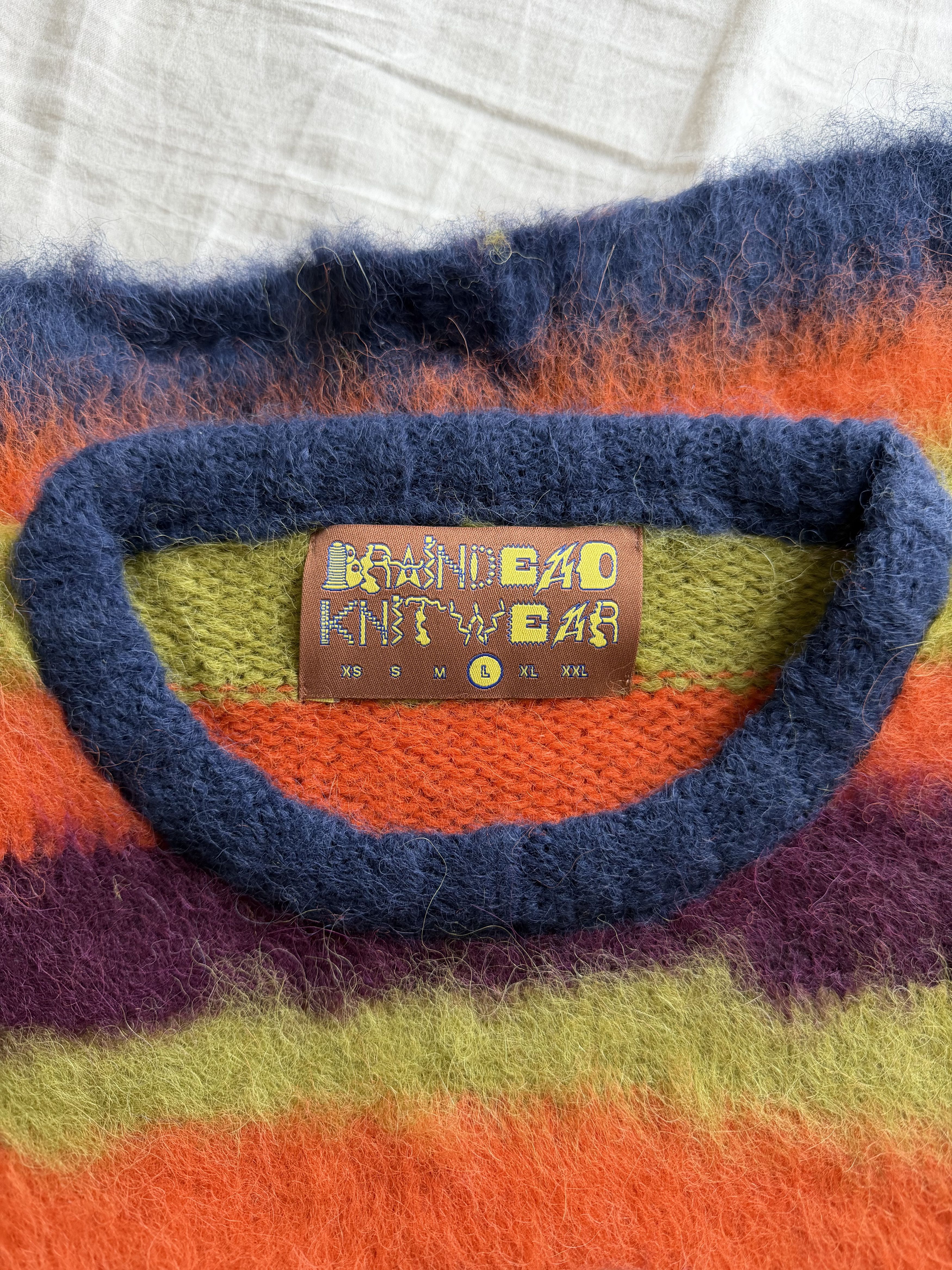 Brain Dead Brain Dead Blurry Lines Alpaca Sweater in Orange Size US L / EU 52-54 / 3 - 8 Thumbnail