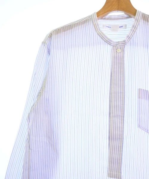 Comme des Garcons SHIRT Shirt Cupra Half Button Stripes Long Sleeve Blue x White Size US M / EU 48-50 / 2 - 3 Thumbnail