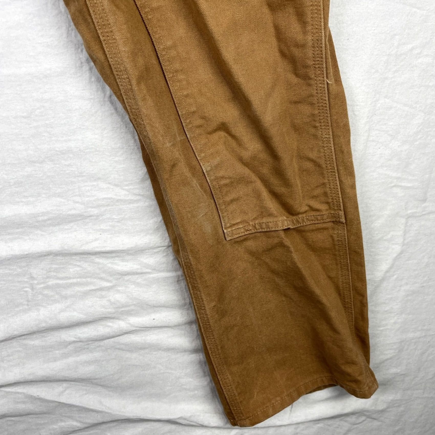 Carhartt Carhartt Pants Mens 32x30 Canvas Carpenter Brown 5-Pocket Straight Relaxed B136 BRN Size US 32 / EU 48 - 7 Thumbnail