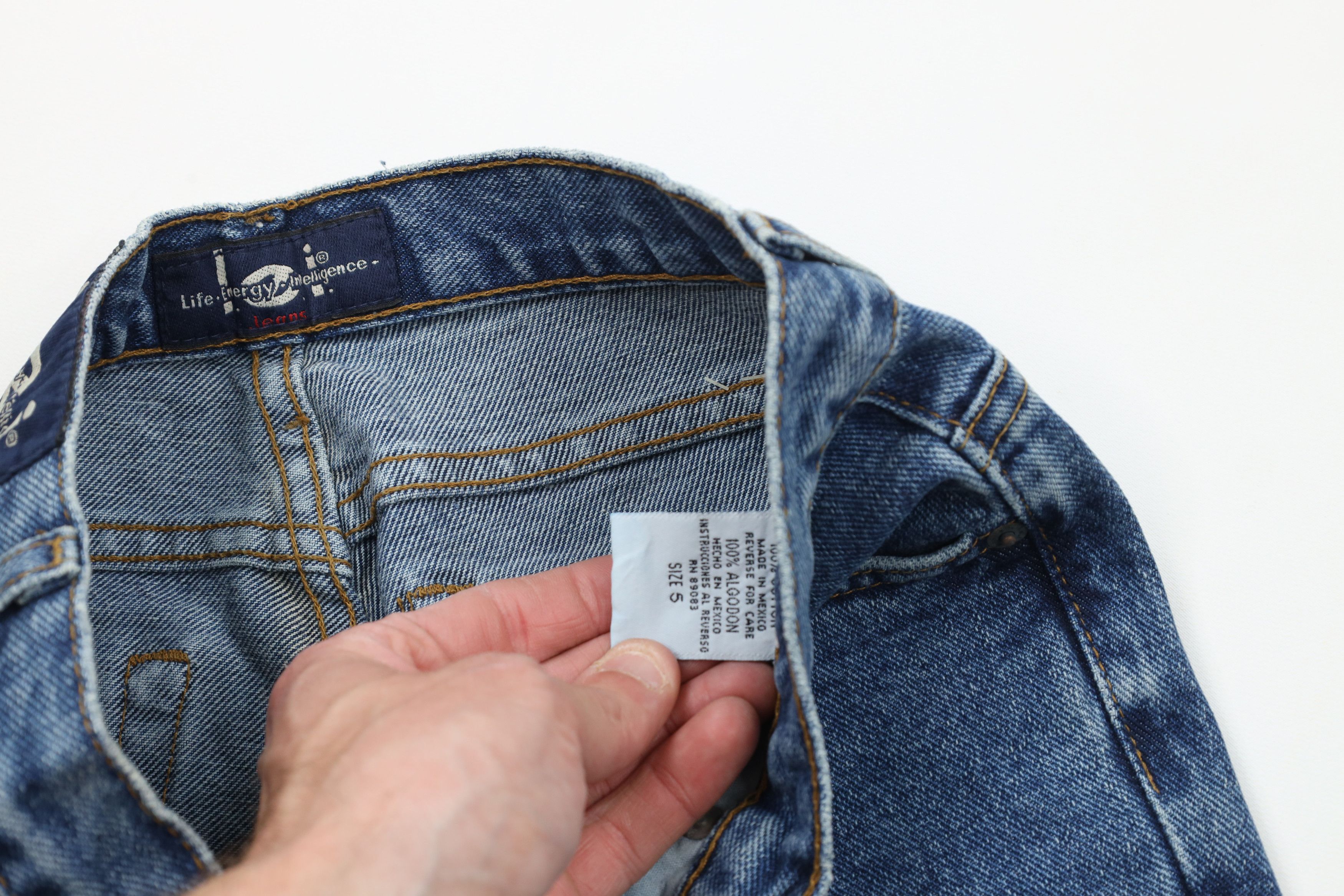 Vintage Vintage 90s Y2K Streetwear Flared Wide Leg Denim Jeans Blue Size 27" / US 4 / IT 40 - 7 Thumbnail