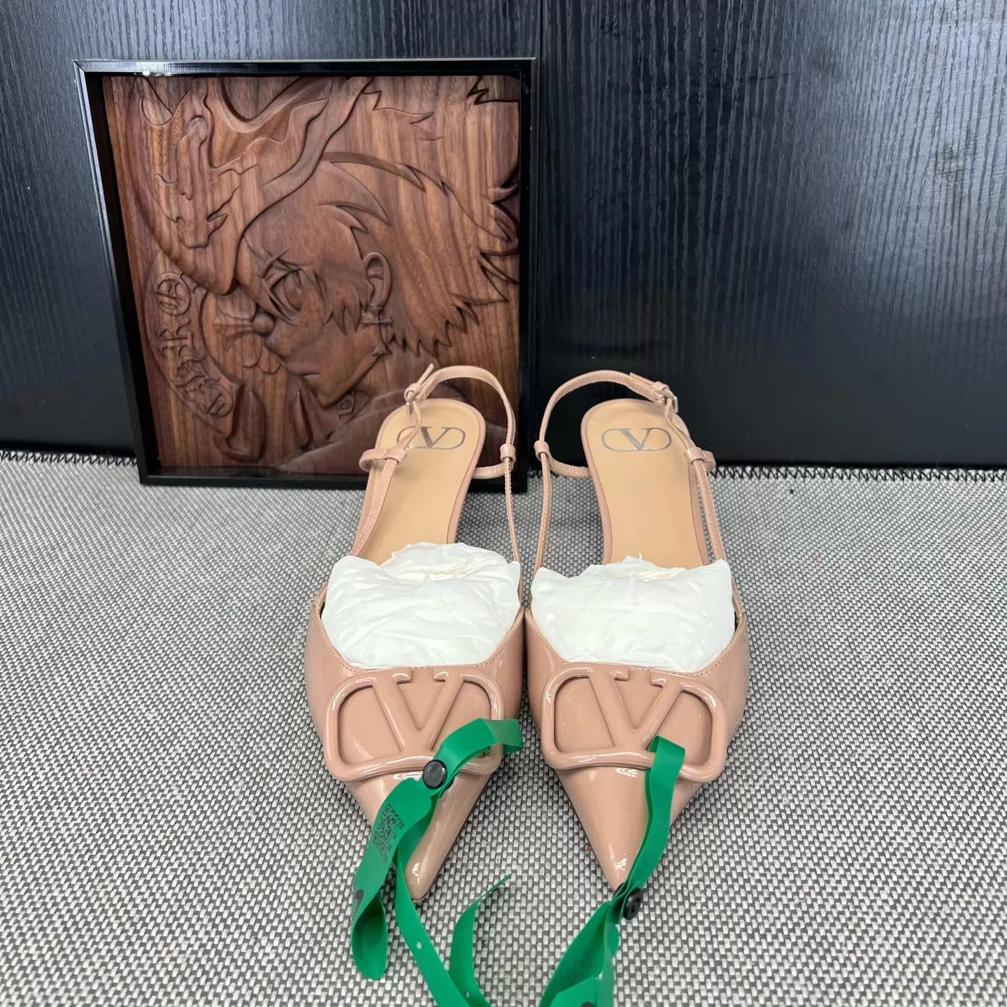 Valentino Valentino Pointed Toe Nude Heels 39.5 with box Size US 9 / IT 39 - 4 Thumbnail