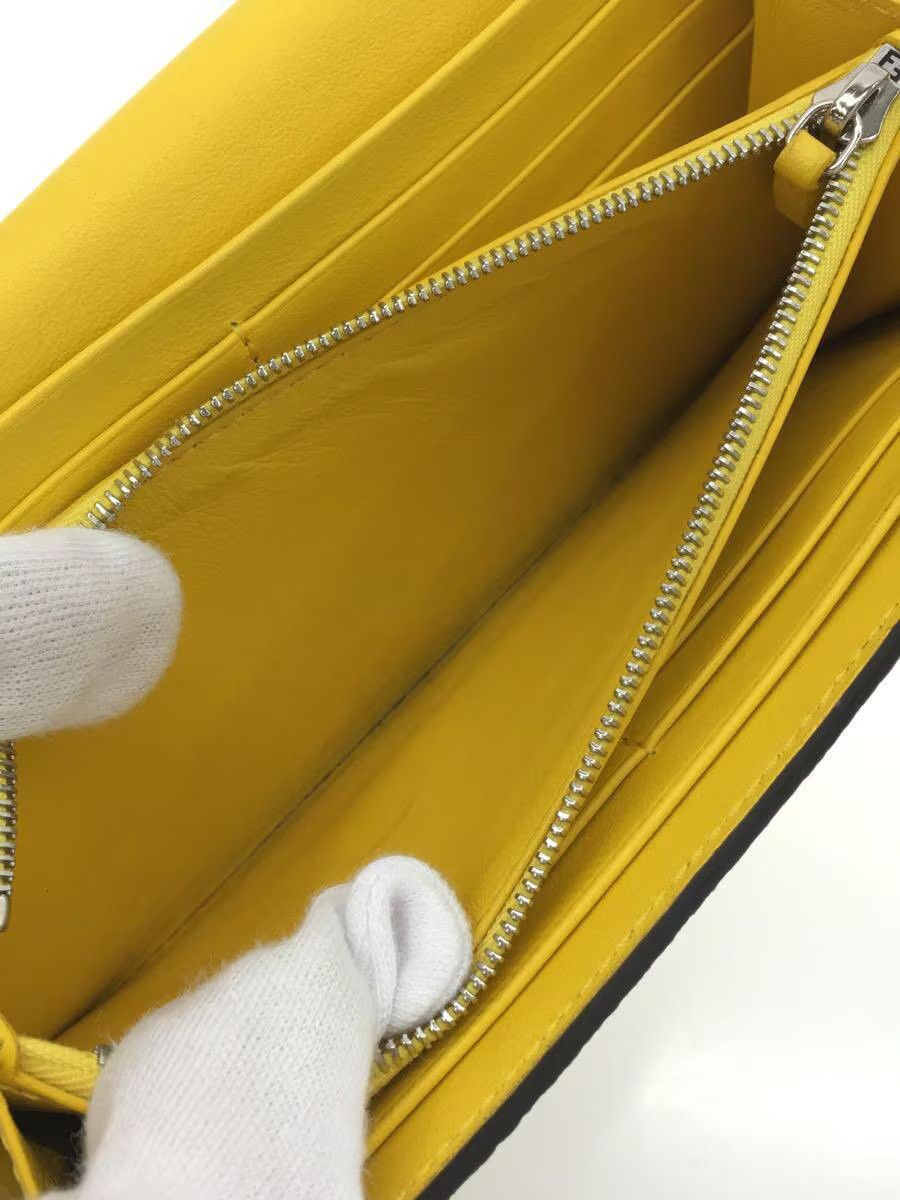 Fendi Fendi Peekaboo Leather Long Wallet Yellow Size ONE SIZE - 5 Thumbnail