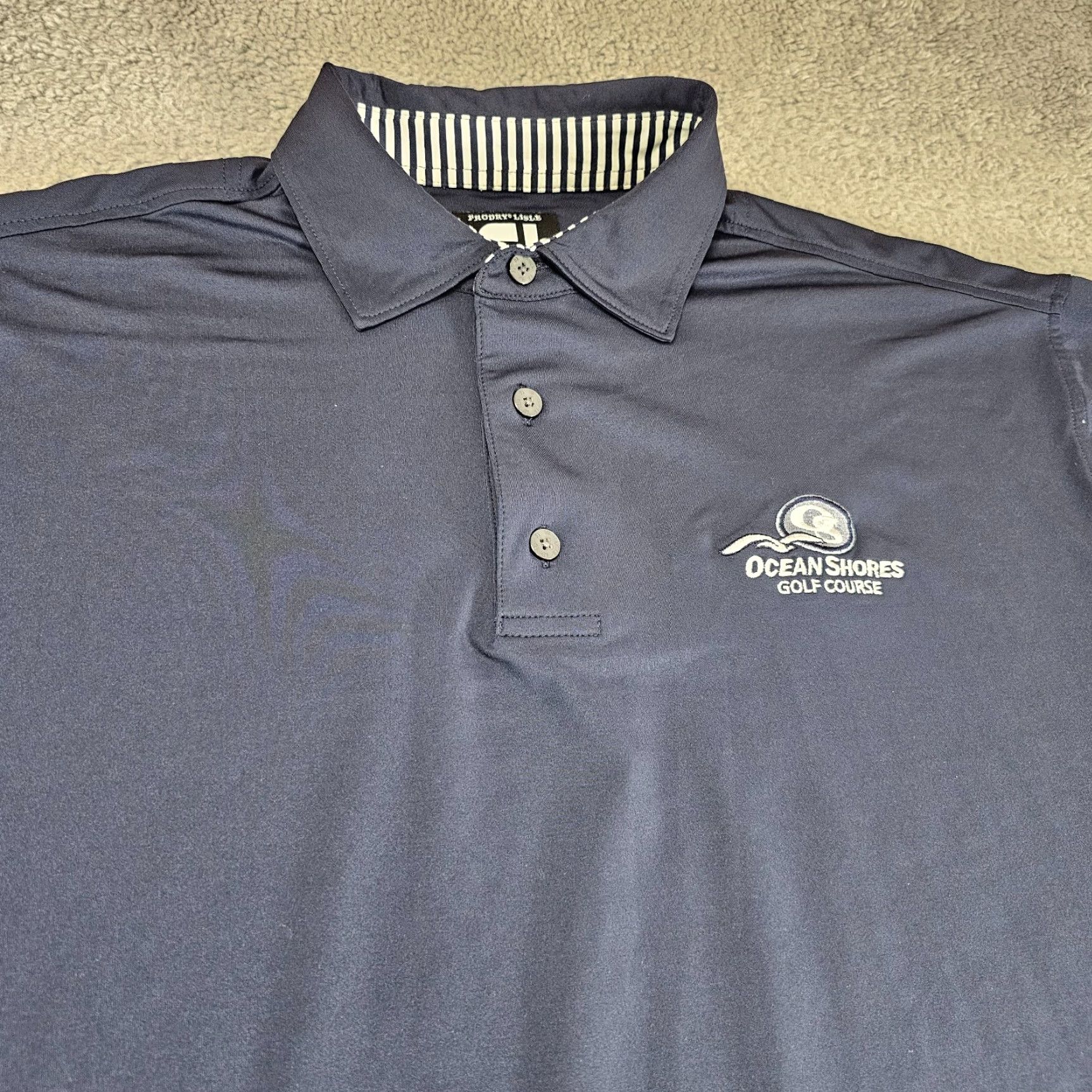 Footjoy FootJoy Polo Shirt Mens Large Navy ProDry Lisle Performance Stretch Comfort Golf Shirt Size US L / EU 52-54 / 3 - 2 Thumbnail