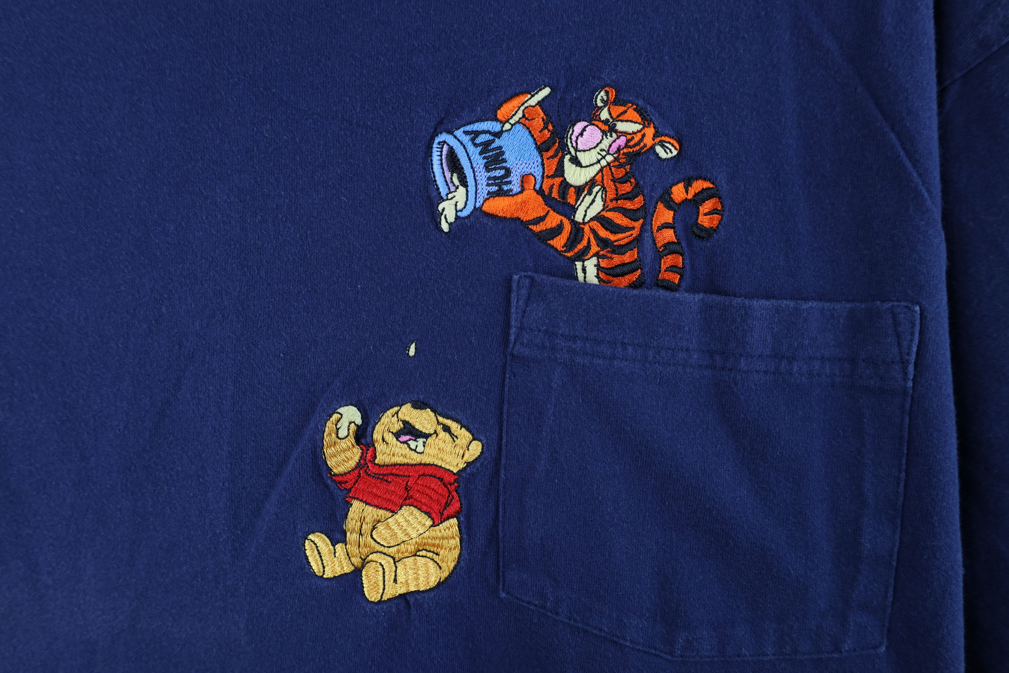 Disney × Vintage Vintage 90s Disney Winnie the Pooh Long Sleeve T-Shirt Size US L / EU 52-54 / 3 - 4 Thumbnail
