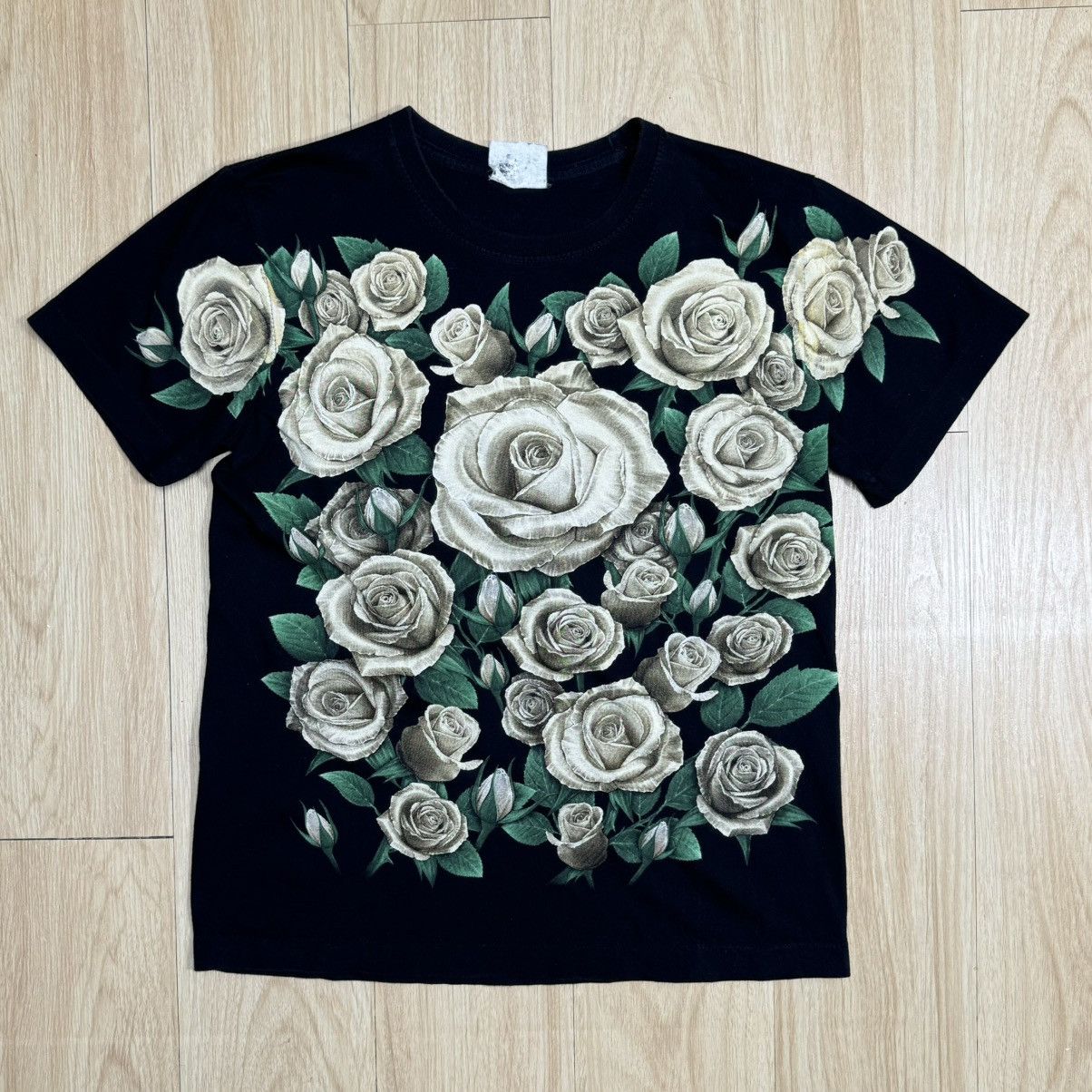 Vintage Vintage single stitch full art print Roses Size S / US 4 / IT 40 - 1 Thumbnail