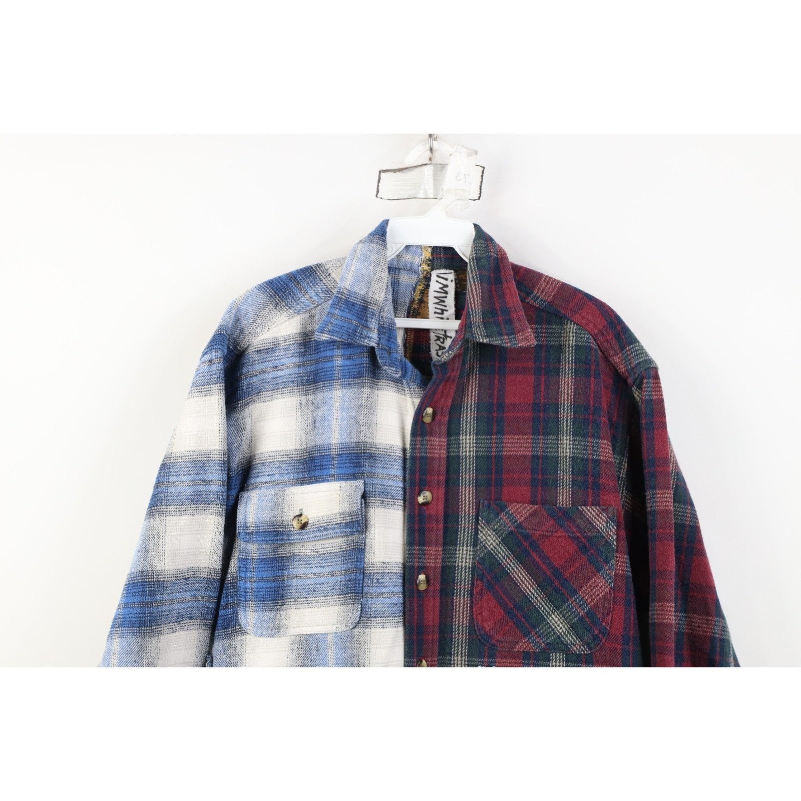 Vintage Vintage 90s Y2K Streetwear Custom Made Flannel Shirt Dress Size L / US 10 / IT 46 - 2 Thumbnail