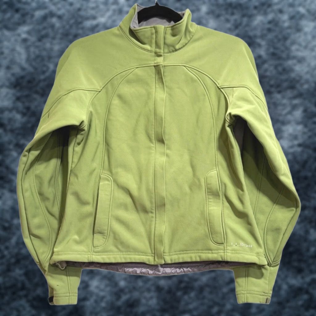 Vintage L.L. Bean Soft Shell Wind Stopper Jacket Zip Women S Green 0AKM4 Size S / US 4 / IT 40 - 1 Thumbnail