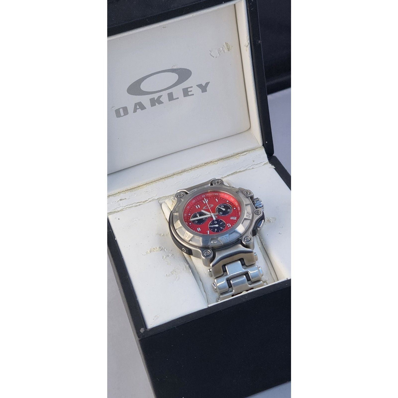 Oakley NEW Oakley Crystal Crankcase Swiss Dive Watch Stainles Steel Size 32 - 22 Thumbnail