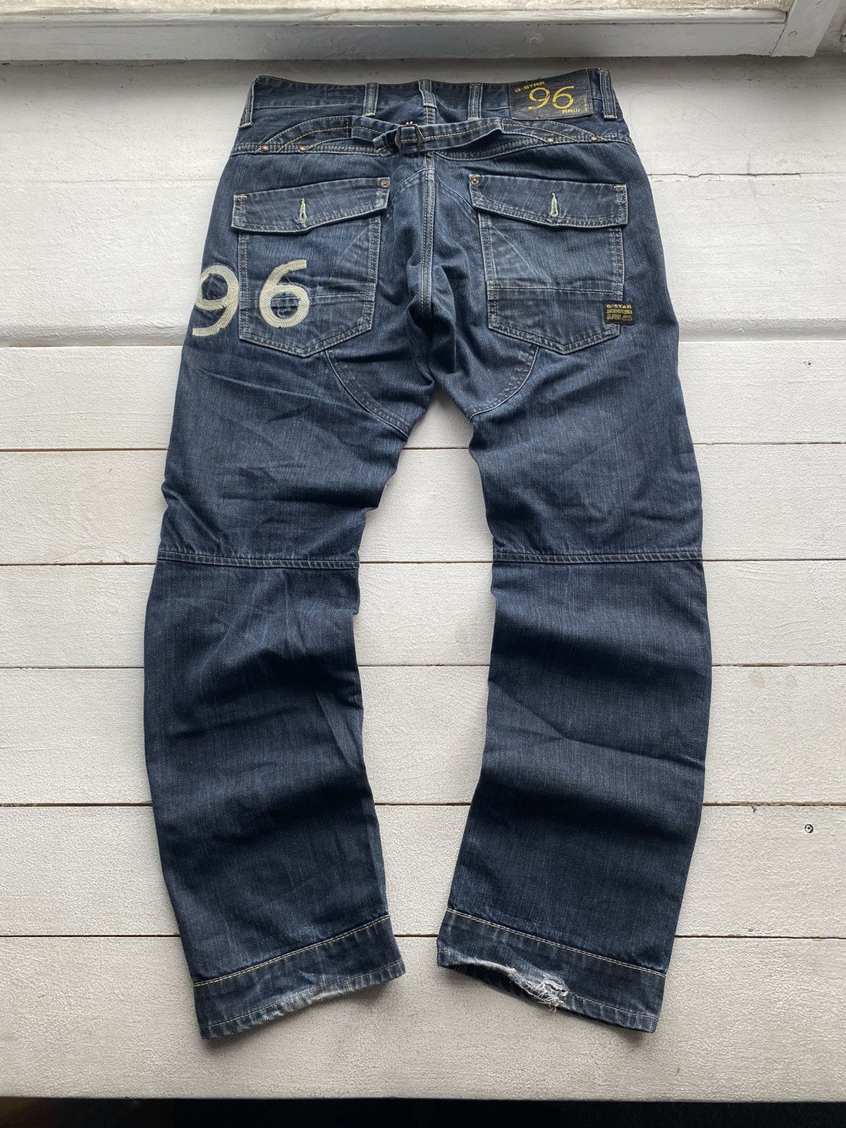 G-Star × Vintage 🔥PUNK G STAR OPIUM STRAIGHT 96 BLUE MENS JEANS Y2k BIKER Size US 34 / EU 50 - 2 Thumbnail