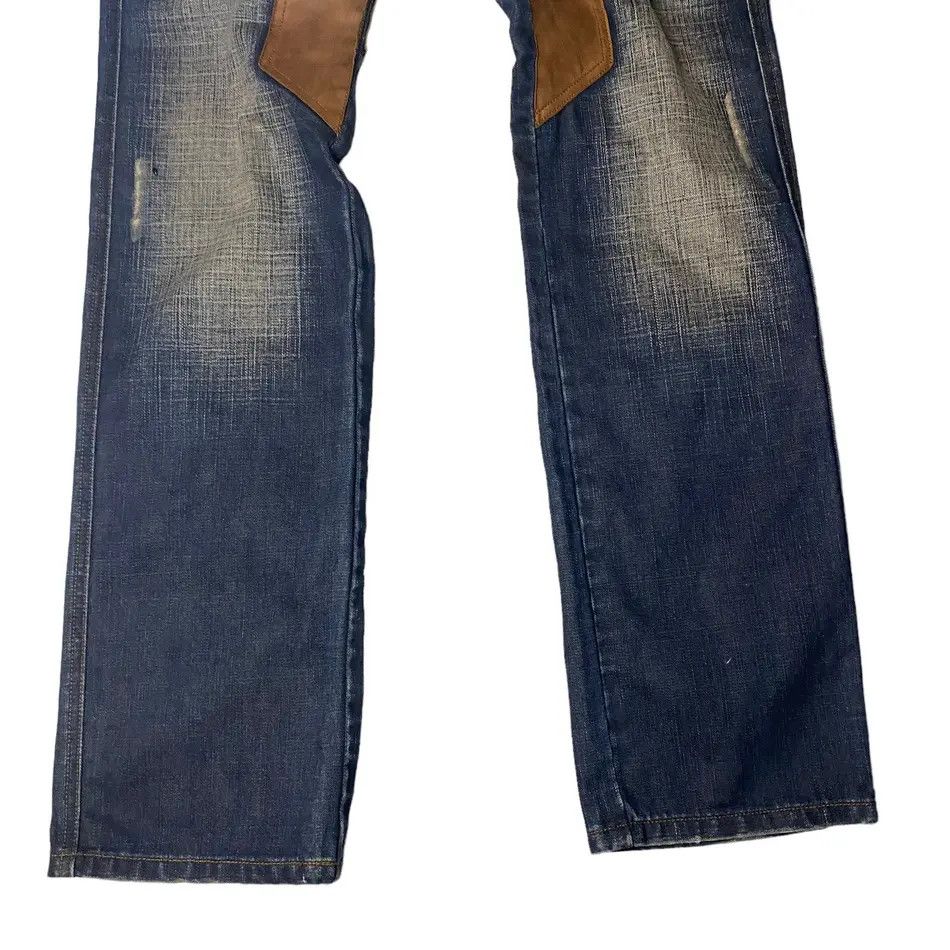 Japanese Brand Saxlanter Flared Jeans Washed Straigh Cut Size US 30 / EU 46 - 6 Thumbnail