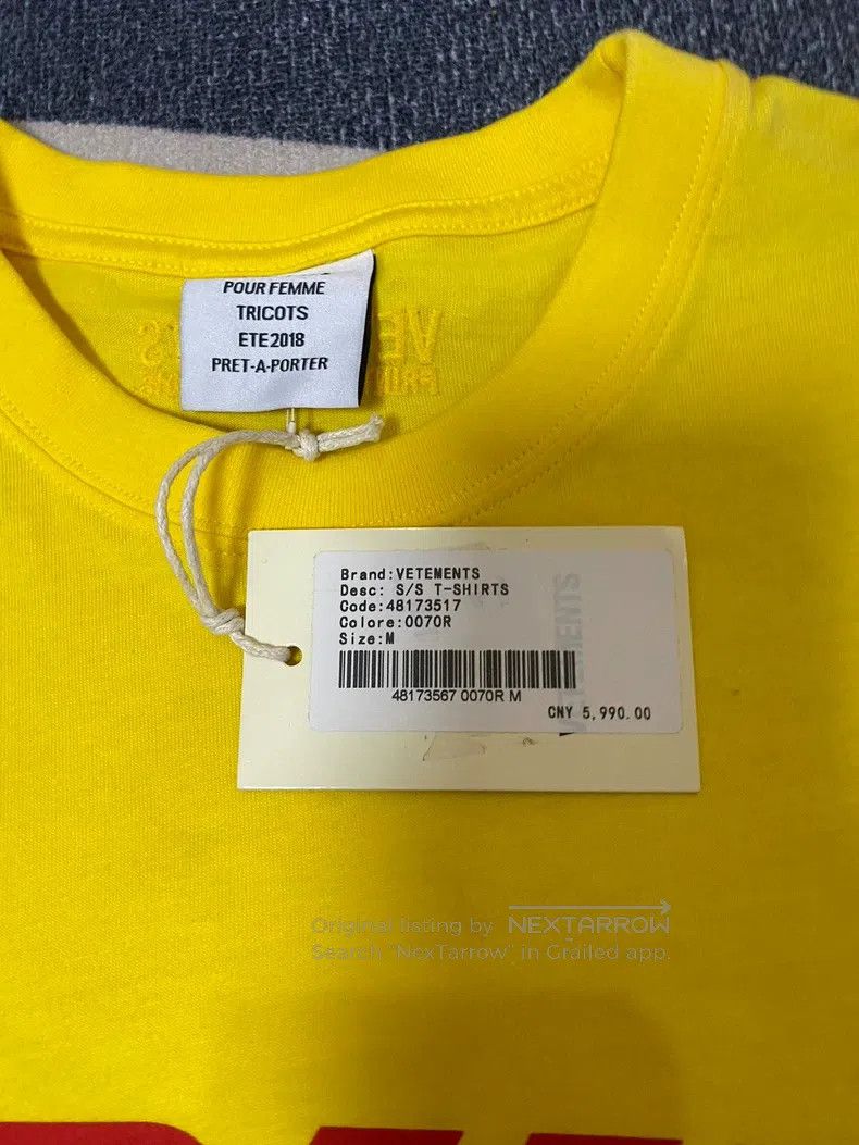 Vetements Vetements Letter Print Short Sleeve Size US M / EU 48-50 / 2 - 5 Thumbnail