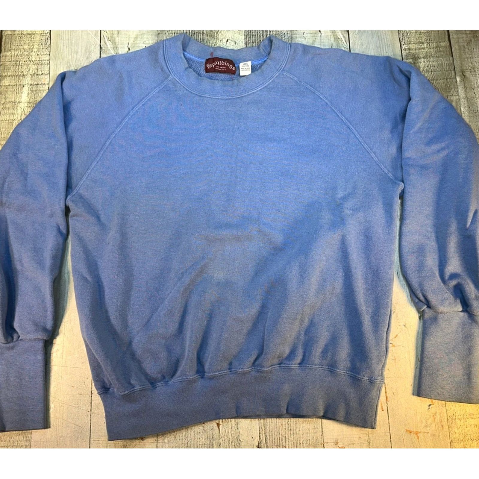 Spalding VINTAGE Spalding Sweatshirt Raglan Blue Terry Loopback Made in Japan Mens S Size US S / EU 44-46 / 1 - 2 Thumbnail